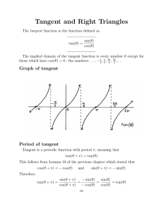 Tangent and Right Triangles