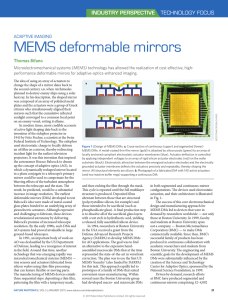 mems deformable mirrors industry perspective AdAptive imAging thomas Bifano