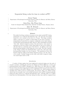 Sequential firing codes for time in rodent mPFC Zoran Tiganj