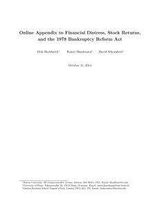 Online Appendix to Financial Distress, Stock Returns, Dirk Hackbarth Rainer Haselmann