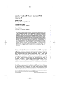 Can the Trade-off Theory Explain Debt Structure?