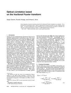 Optical correlation based on the fractional Fourier transform