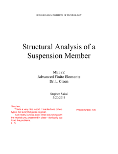 Structural Analysis of a Suspension Member  ME522