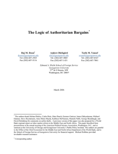 The Logic of Authoritarian Bargains  * Raj M. Desai