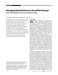 W Changing Voting Patterns in Rural West Bengal