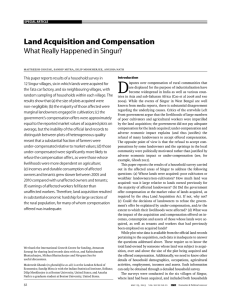 D Land Acquisition and Compensation What Really Happened in Singur?