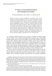 A Theory of Occupational Choice with Endogenous Fertility