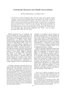 Contractual Structure and Wealth Accumulation By M D