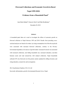 Firewood Collections and Economic Growth in Rural Nepal 1995-2010: