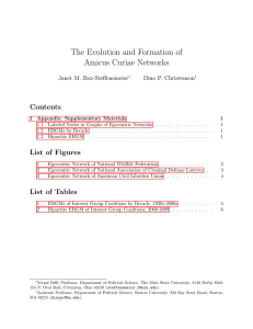 The Evolution and Formation of Amicus Curiae Networks Contents Janet M. Box-Steffensmeier