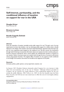 Self-interest, partisanship, and the conditional influence of taxation Article