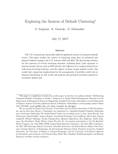 Exploring the Sources of Default Clustering ∗ July 17, 2015