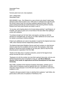 Associated Press 03-01-07  Farmers plant more corn, less soybeans