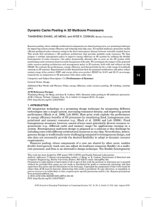 Dynamic Cache Pooling in 3D Multicore Processors