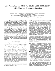 3D-MMC: A Modular 3D Multi-Core Architecture with Efficient Resource Pooling