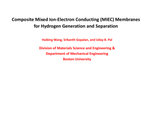 Composite Mixed Ion-Electron Conducting (MIEC) Membranes for Hydrogen Generation and Separation