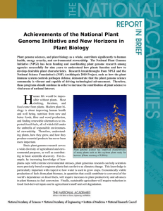 Achievements of the National Plant Genome Initiative and New Horizons in