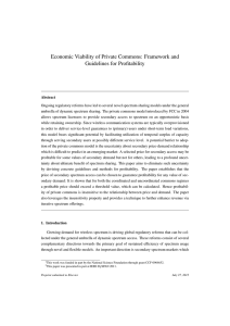 Economic Viability of Private Commons: Framework and Guidelines for Profitability