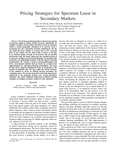 Pricing Strategies for Spectrum Lease in Secondary Markets