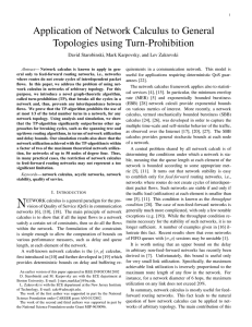 Application of Network Calculus to General Topologies using Turn-Prohibition