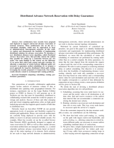 Distributed Advance Network Reservation with Delay Guarantees