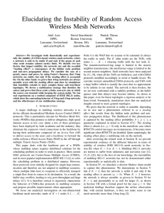 Elucidating the Instability of Random Access Wireless Mesh Networks