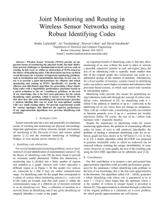 Joint Monitoring and Routing in Wireless Sensor Networks using Robust Identifying Codes