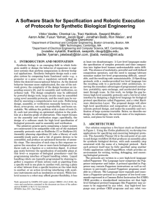 A Software Stack for Specification and Robotic Execution