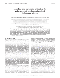 Modeling and parameter estimation for point-actuated continuous-facesheet deformable mirrors *