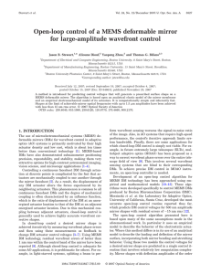 Open-loop control of a MEMS deformable mirror for large-amplitude wavefront control *