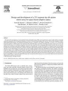 Design and development of a 331-segment tip–tilt–piston Jason B. Stewart