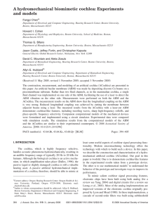 A hydromechanical biomimetic cochlea: Experiments and models Fangyi Chen