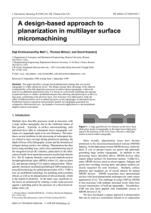 A design-based approach to planarization in multilayer surface micromachining †