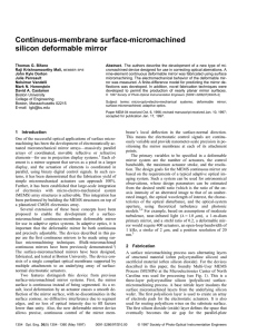 Continuous-membrane surface-micromachined silicon deformable mirror