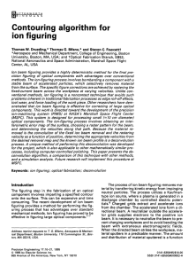 Contouring  algorithm  for ion figuring I~IUTTERWQRTH