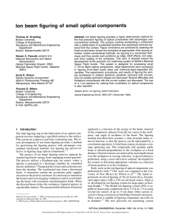 Ion beam figuring of small optical components