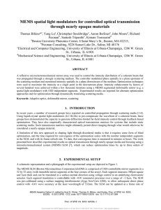 MEMS spatial light modulators for controlled optical transmission