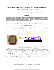 MEMS Deformable Mirror Actuators with Enhanced Reliability