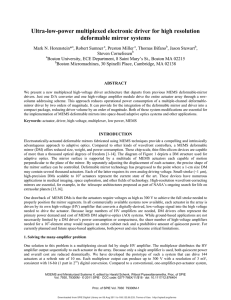 Ultra-low-power multiplexed electronic driver for high resolution