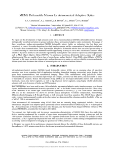 MEMS Deformable Mirrors for Astronomical Adaptive Optics