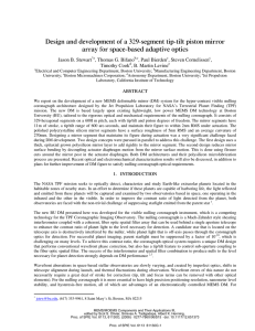 Design and development of a 329-segment tip-tilt piston mirror