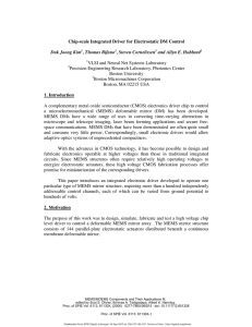 Chip-scale Integrated Driver for Electrostatic DM Control