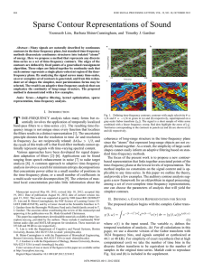 Sparse Contour Representations of Sound