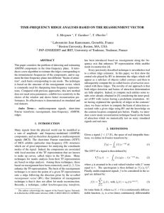 TIME-FREQUENCY RIDGE ANALYSIS BASED ON THE REASSIGNMENT VECTOR S. Meignen