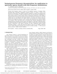 Instantaneous frequency decomposition: An application to