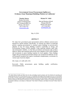 Government Green Procurement Spillovers: Evidence from Municipal Building Policies in California