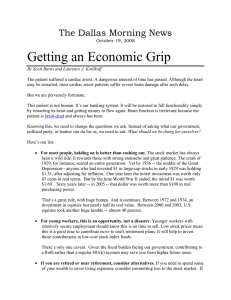 Getting an Economic Grip The Dallas Morning News