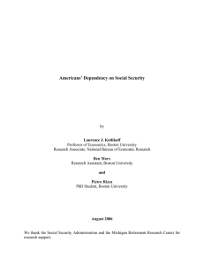 Americans’ Dependency on Social Security
