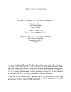 NBER WORKING PAPER SERIES THE EXCESS BURDEN OF GOVERNMENT INDECISION