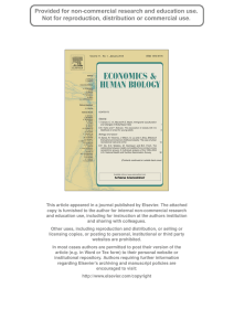 This article appeared in a journal published by Elsevier. The... copy is furnished to the author for internal non-commercial research